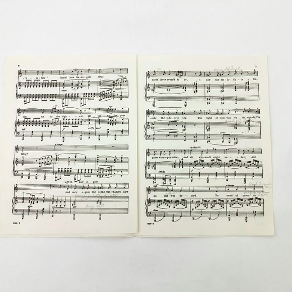Vintage Sheet Music The Holy City Song by F. E. Weatherly and Stephen Adams - Picture 4 of 4